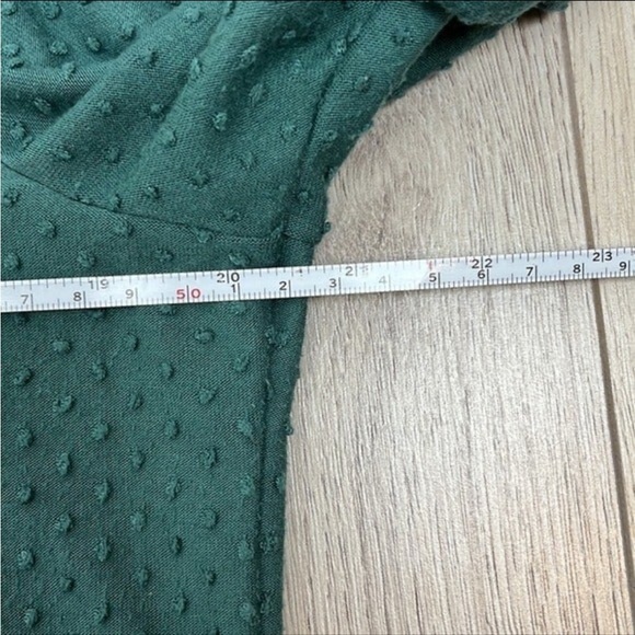 Anthropologie W5 Green Short Sleeve Blouse Size Large - Picture 7 of 9